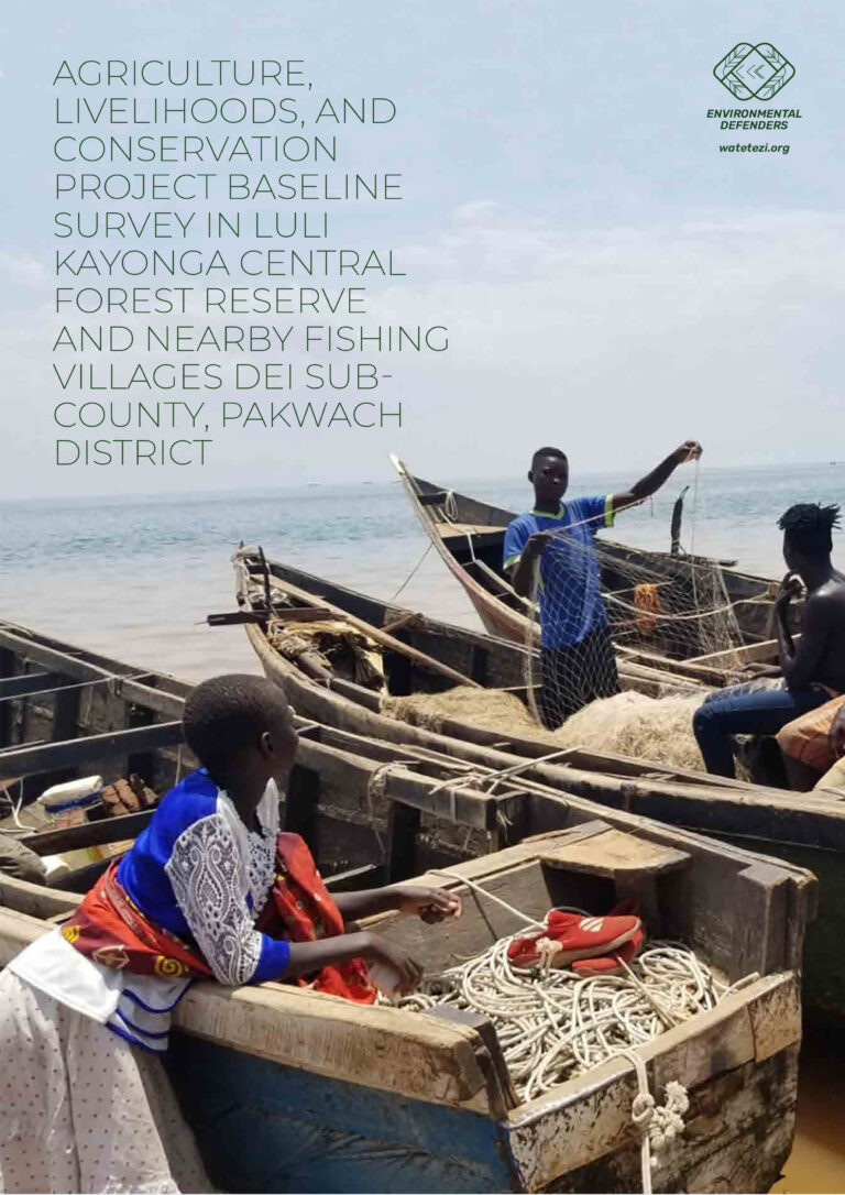 Agriculture, Livelihoods, And Conservation Project Baseline Survey in Luli Kayonga Central Forest Reserve And Nearby Fishing Villages Dei Subcounty, Packwach District